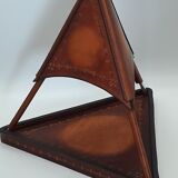 Lampe pyramide en cuire
