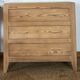 Vintage wooden commode with 3 drawers - tapered legs