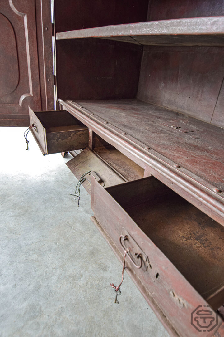 19th-century riveted construction cabinet