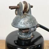 Industrial Black Enamel Hanging Lamp from Reluma, 1950s