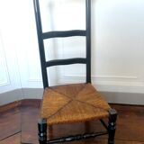 Chaise prie dieu en bois noirci xixème siècle