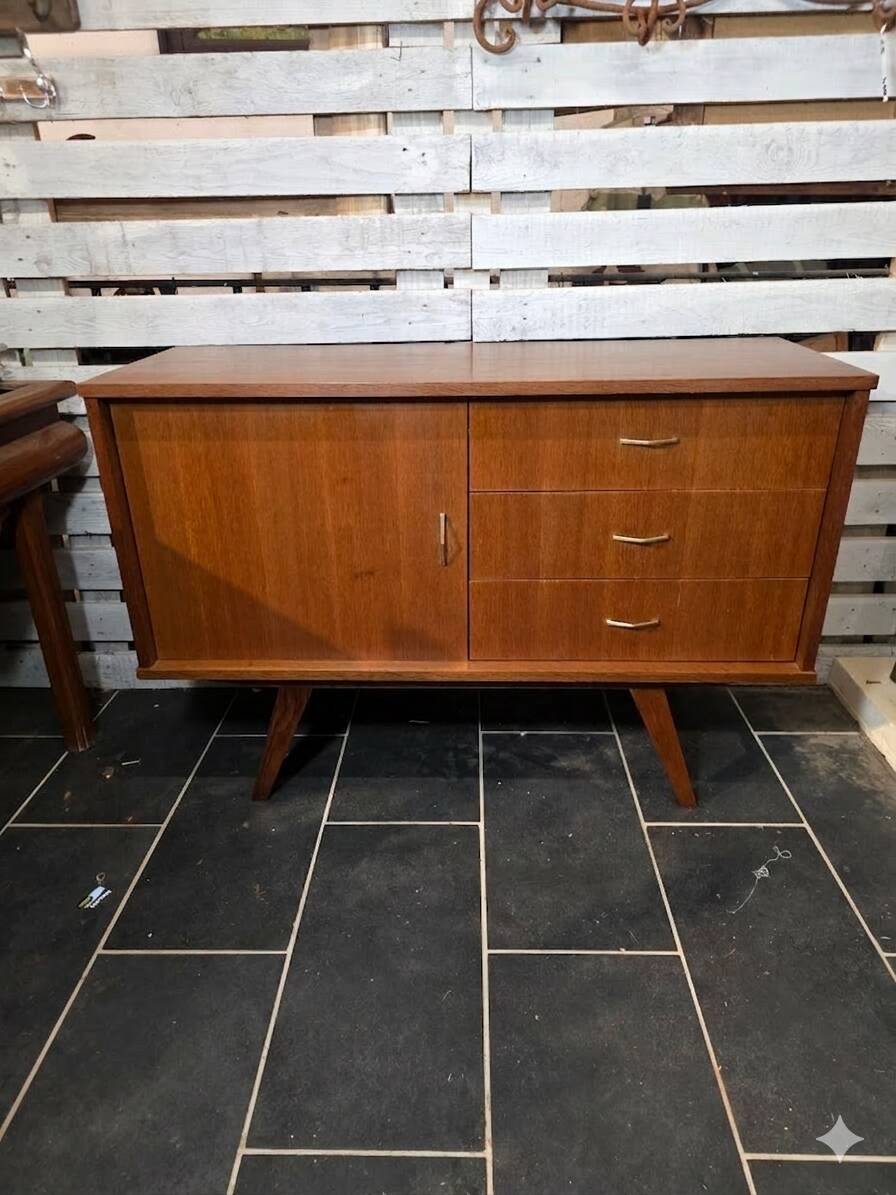 Vintage oak enfilade from the 1960s.