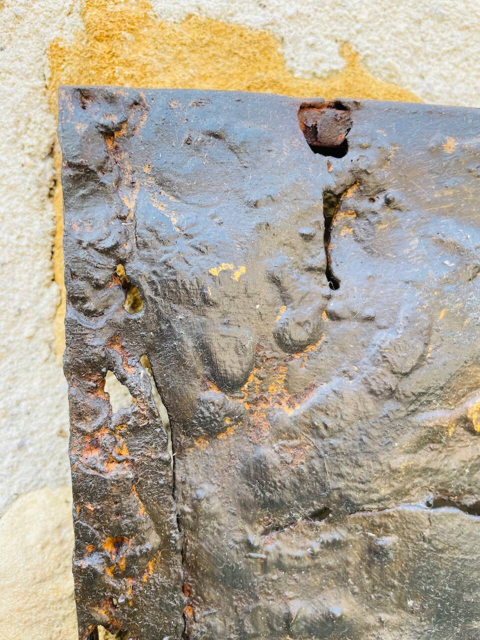 Set of three brutalist wall sculptures, by Irv Bramberg, vintage