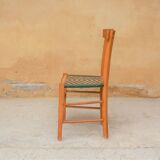 Wooden and rattan countryside canne chair