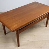 Scandinavian rectangular teak coffee table, 1960