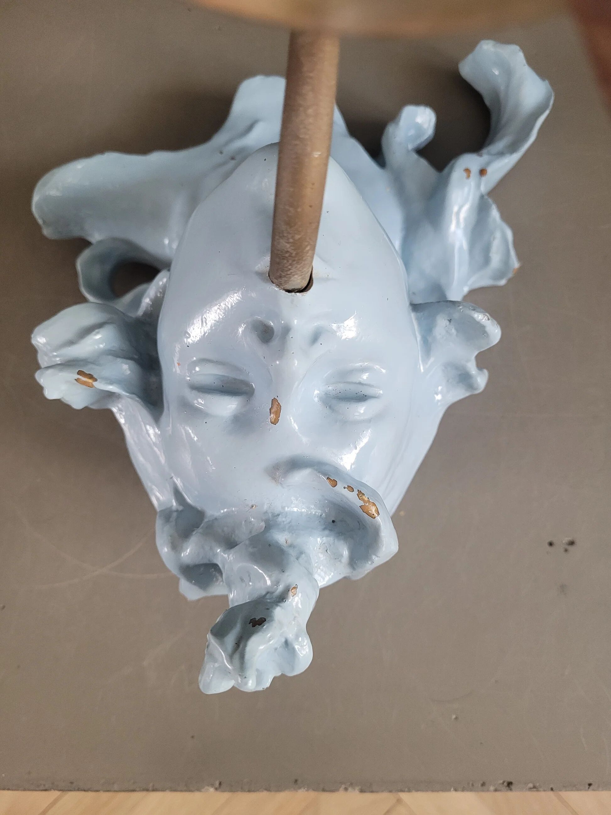 Vintage opaline globe sculptural wall light