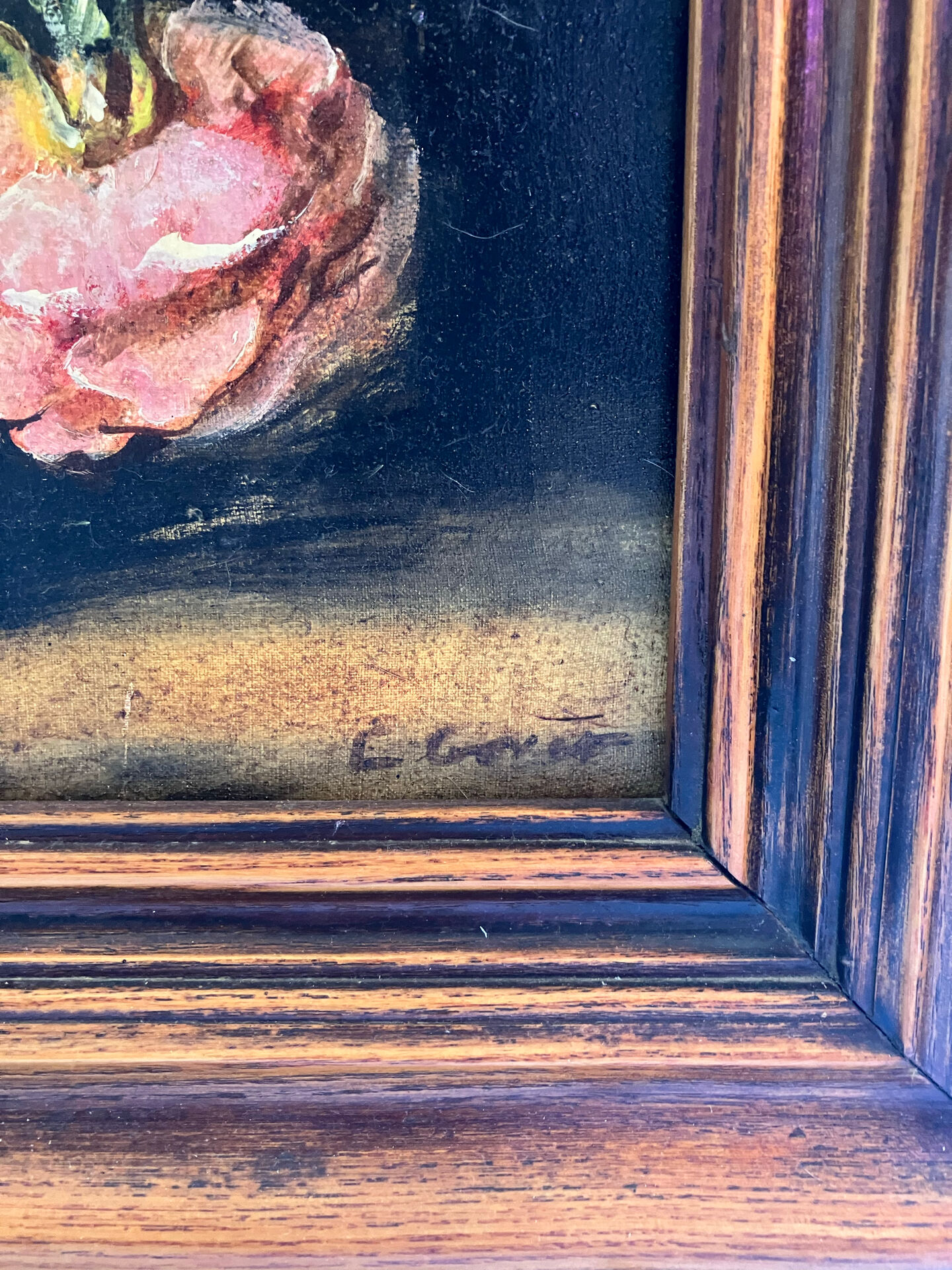Old signed oil on canvas – Large bouquet of flowers – Inspiration