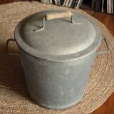 Medium round zinc basin with garden lid