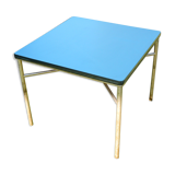 Vintage formica blue low table 1950-60
