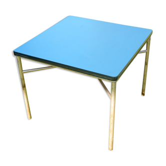 Vintage formica blue low table 1950-60
