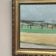 Original Swedish Oil on Panel – “Red Cottages” by Unknown Artist– Signed – Vintage & Framed – 48 × 40 cm (18.8" × 15.7")