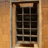 Old wooden bottles box