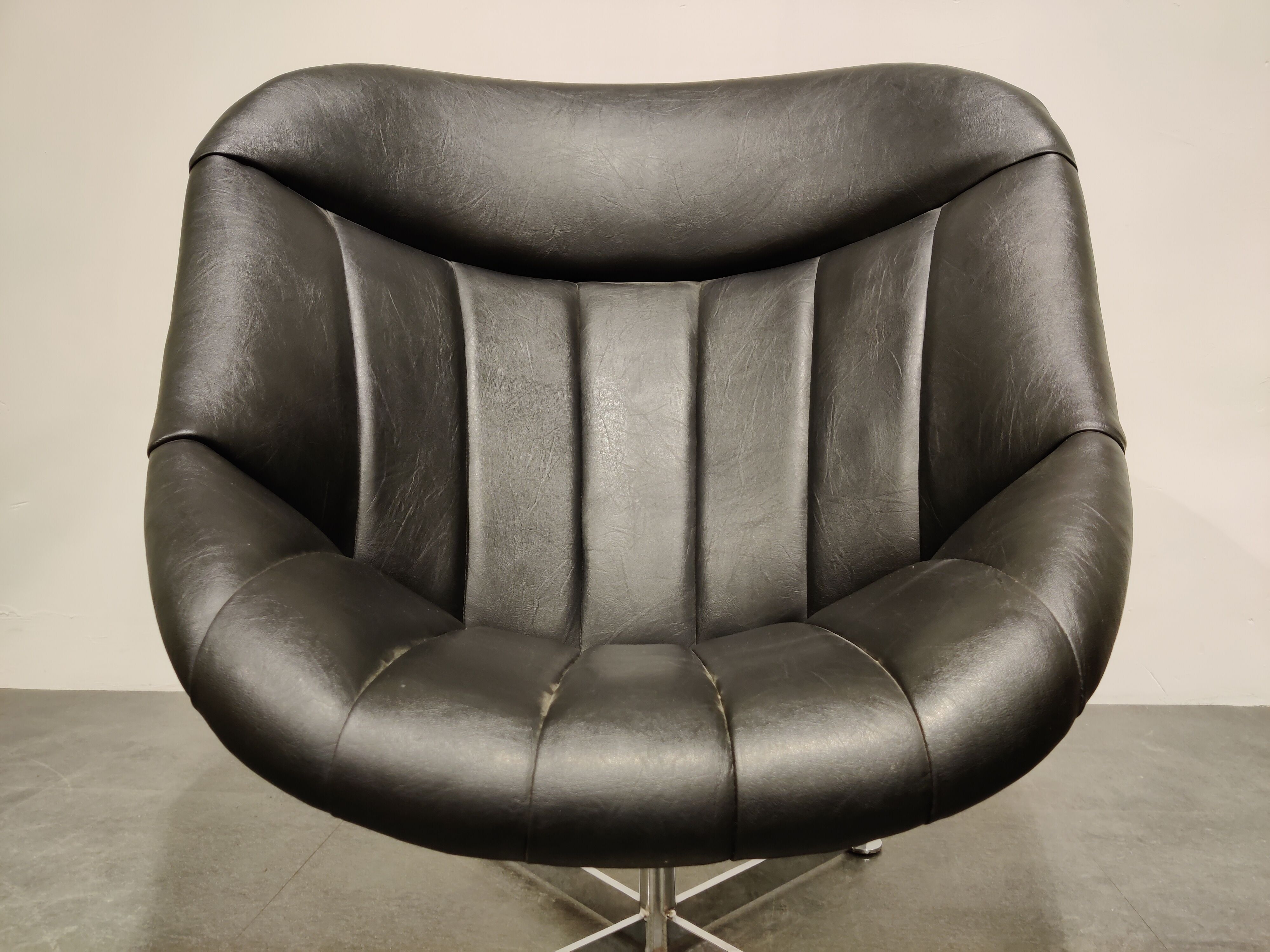 Vintage swivel chair by Rudolf Wolf for Rohé Noordwolde, 1960