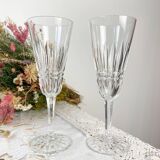9 Flûtes Cristal ciselé Français
