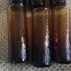 Series of 6 amber glasses