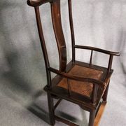 6 Vintage Oriental Asian Chinese Brown Tallback Yokeback Side Chairs. 2 x armchair / 4 x without a