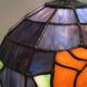 Pair of Art Nouveau Tiffany lamps with leaded glass, 1990.