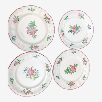 Set of 4 dessert plates Luneville