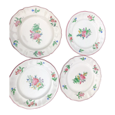Lot de 4 assiettes à dessert Luneville