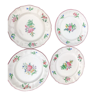 Set of 4 dessert plates Luneville