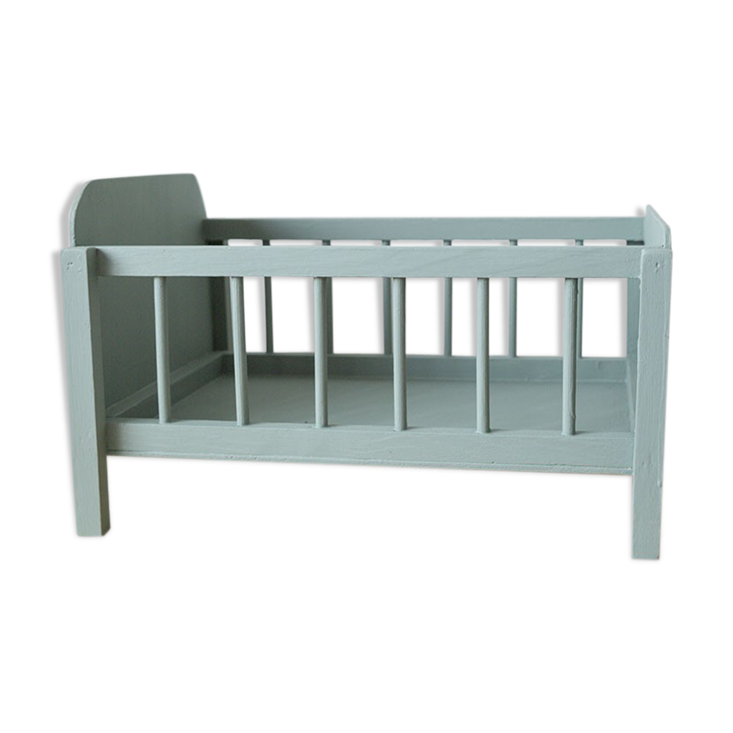 Wooden vintage doll bed