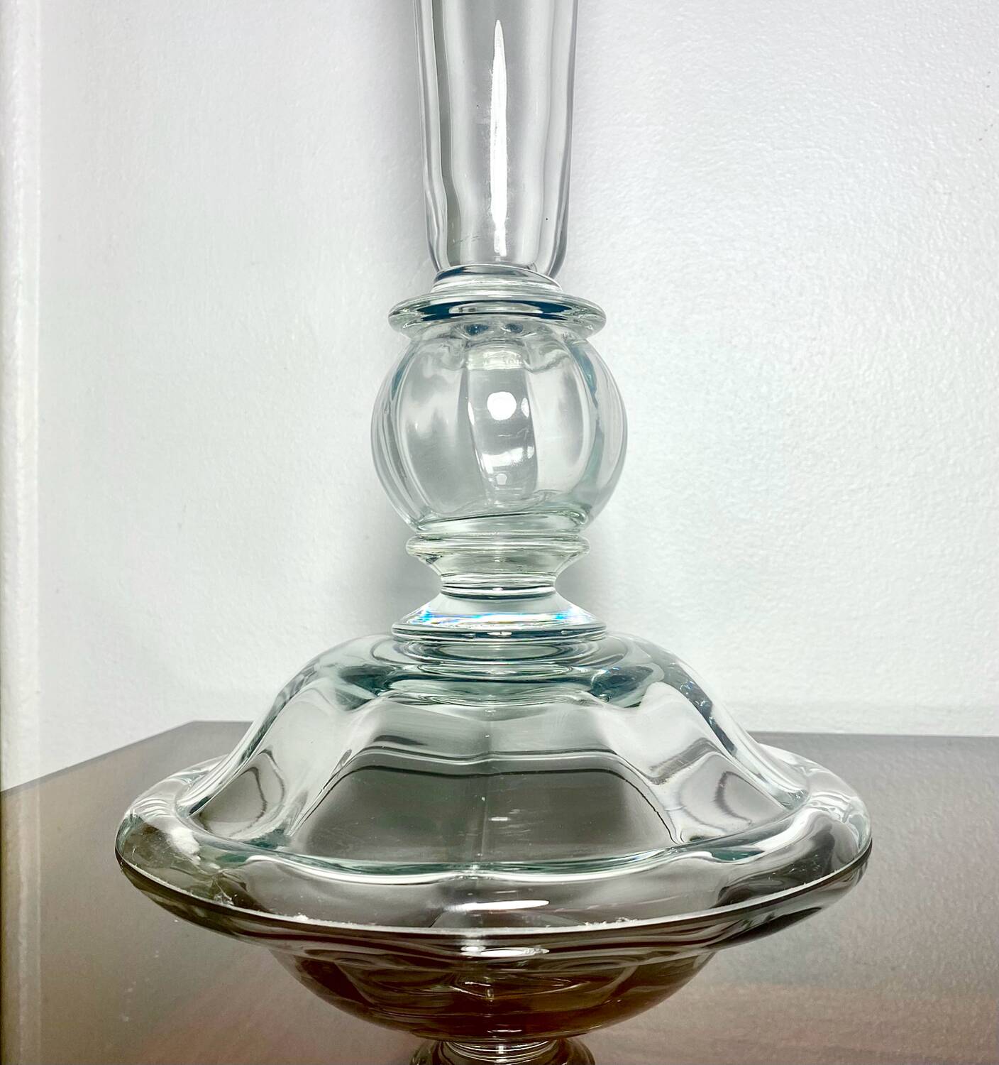 Giant crystal vase legras et cie