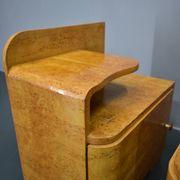 Ensemble de deux tables de chevet Art Déco Tchécoslovaquie, années 1939