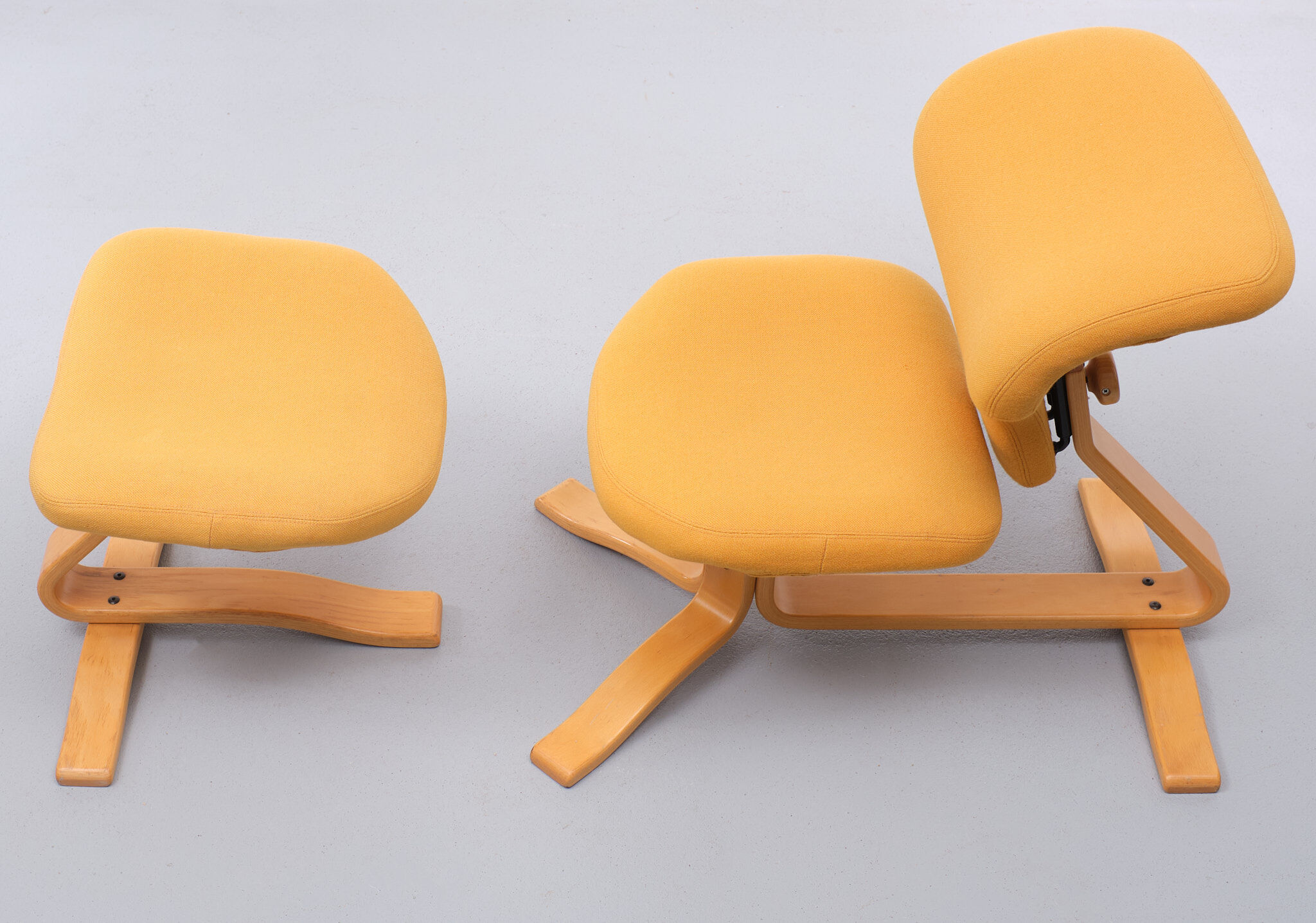 Stokke Lounge chair and ottoman Peter Opsvik Norway 1970s
