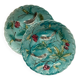 Two Onnaing barbotine bird plates, late 19th century