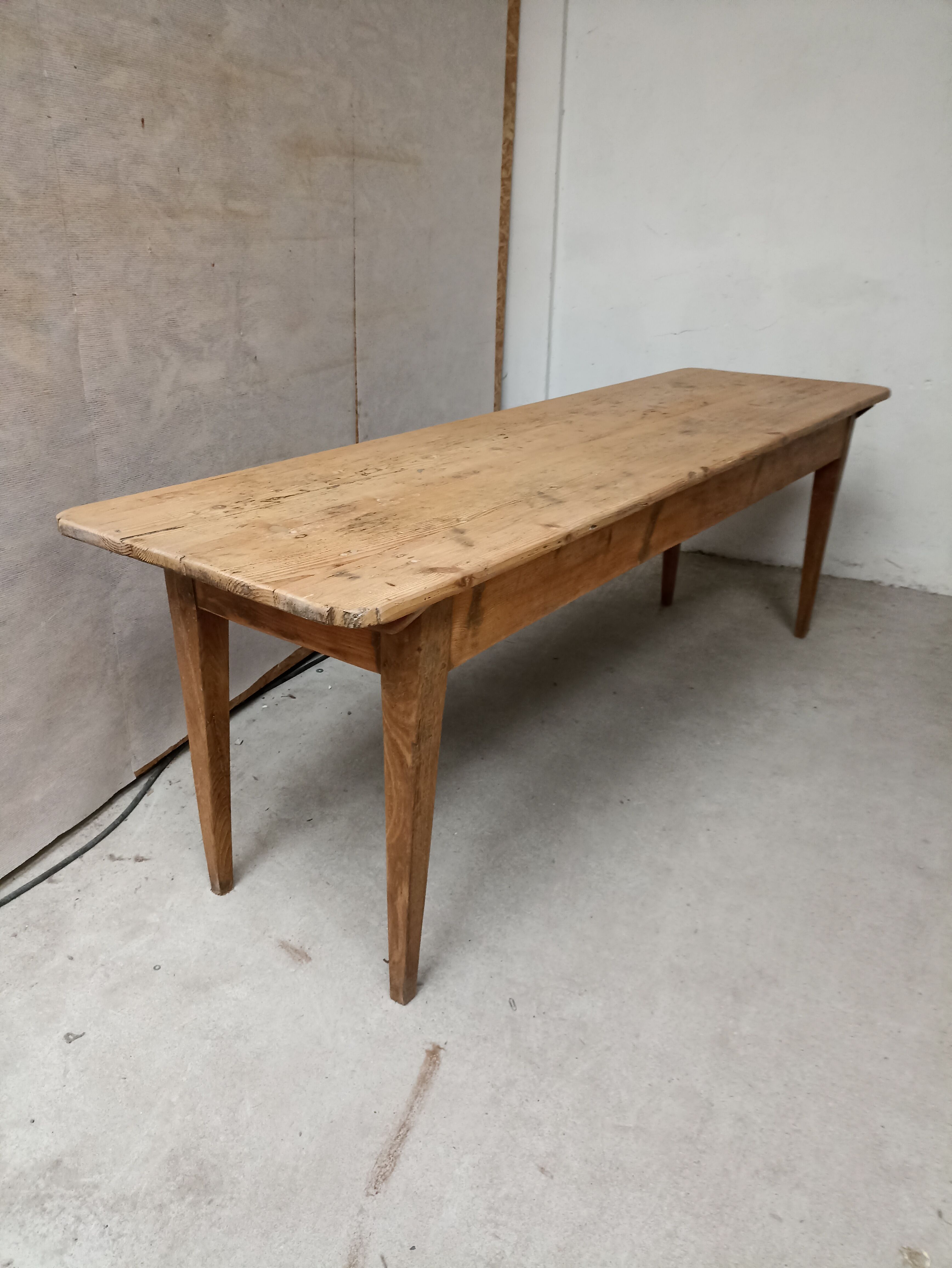 Old solid wood bistro table