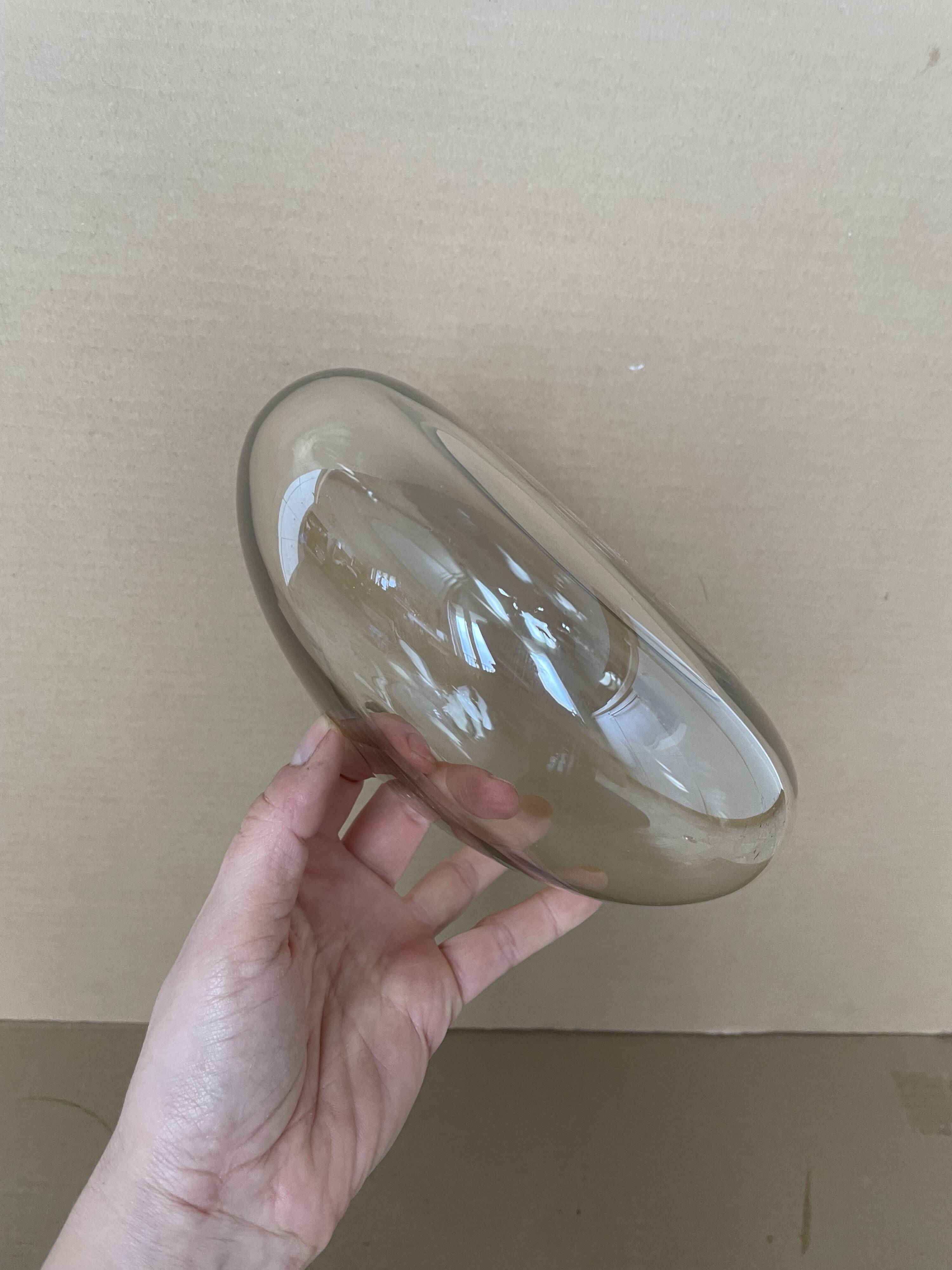 Antique amber glass pendant light