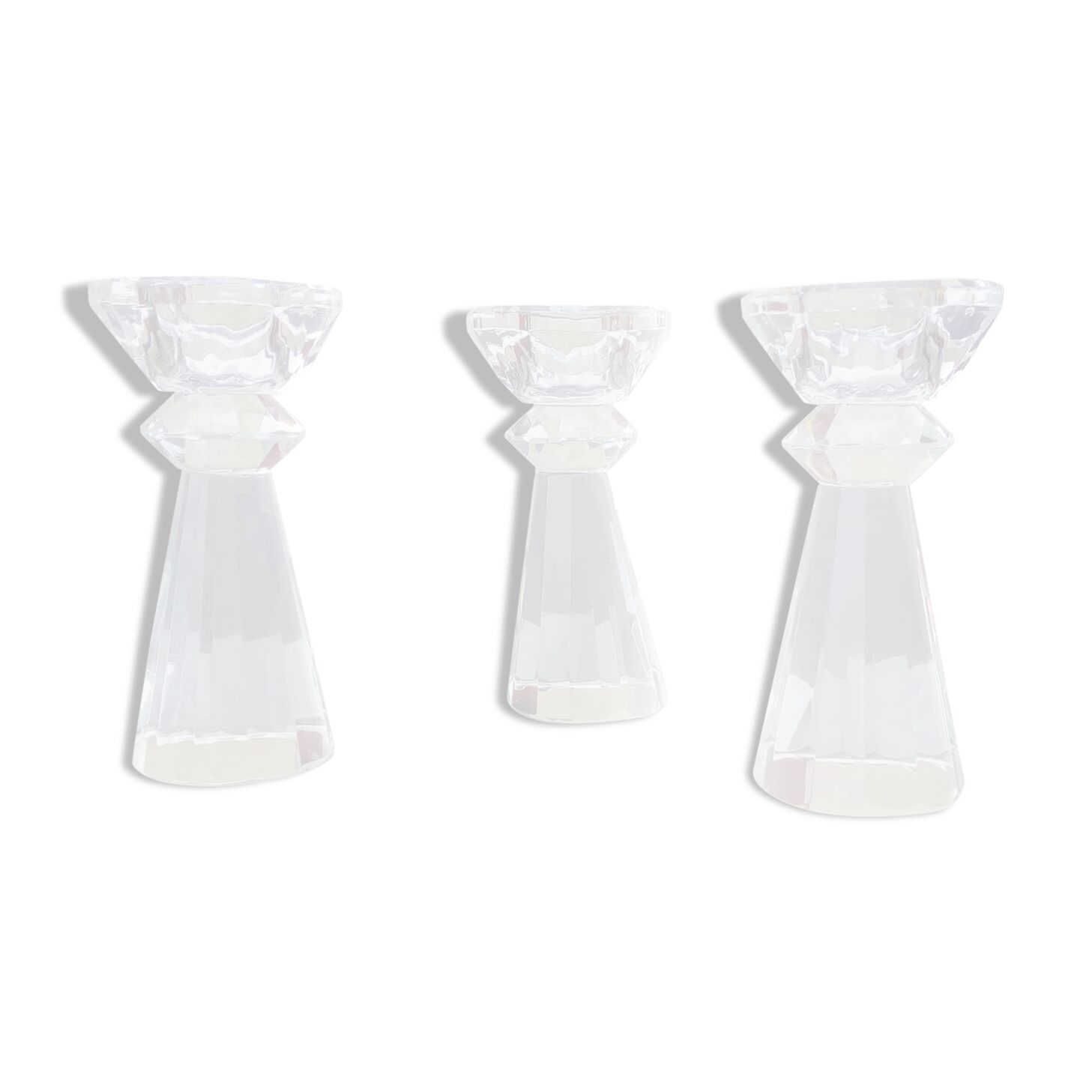 Glass candlesticks