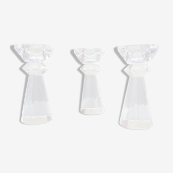 Glass candlesticks