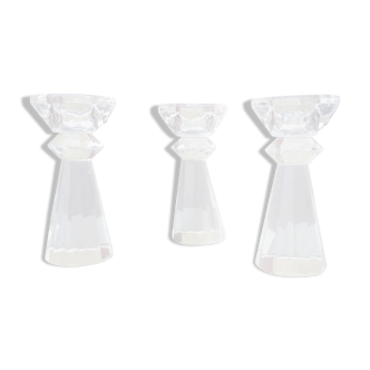 Glass candlesticks