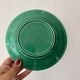 Set of 8 vintage green faience dessert plates, majolica.