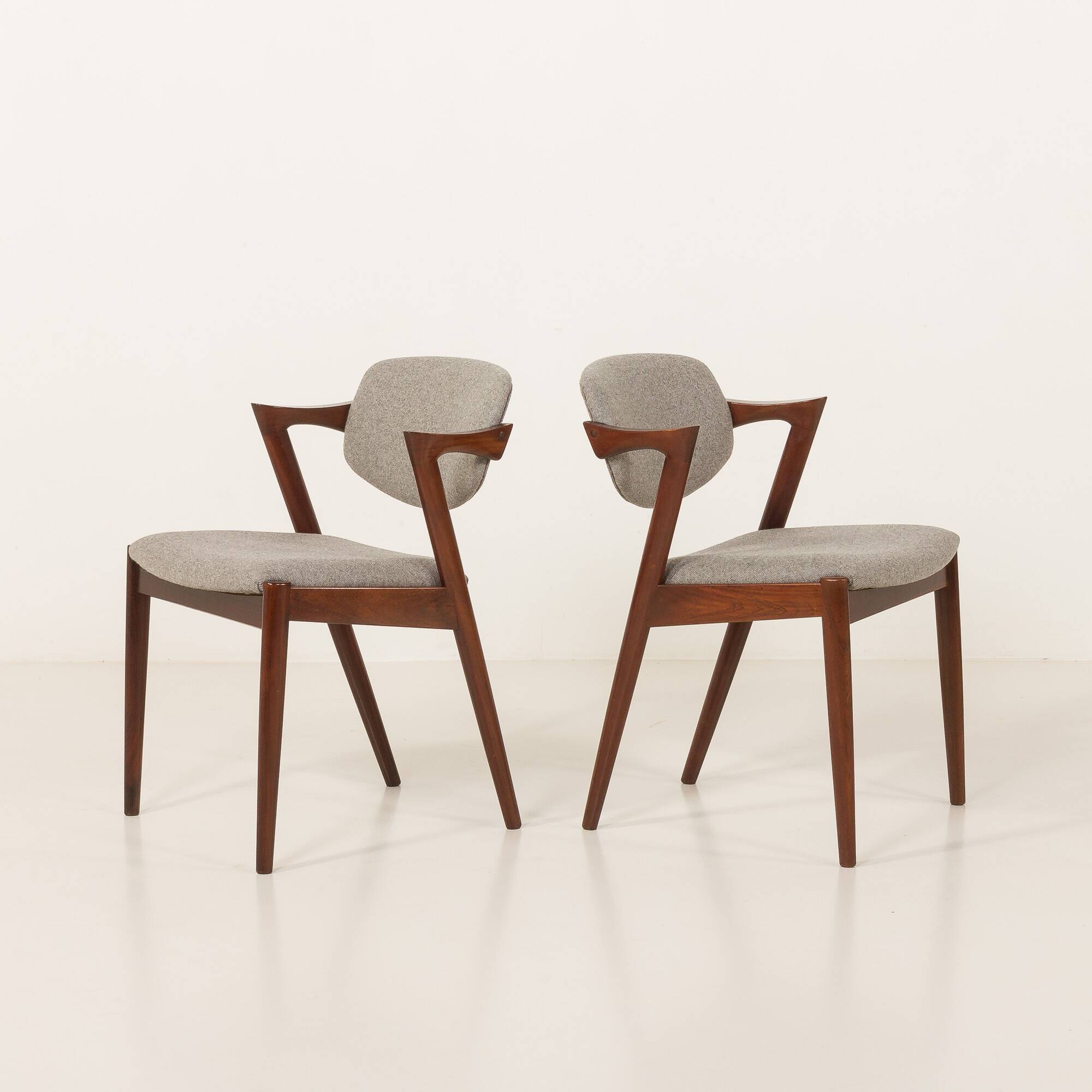 Kai Kristiansen chairs in roswood model 42, set of 8,Denmark 1960s
