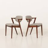 Kai Kristiansen chairs in roswood model 42, set of 8,Denmark 1960s