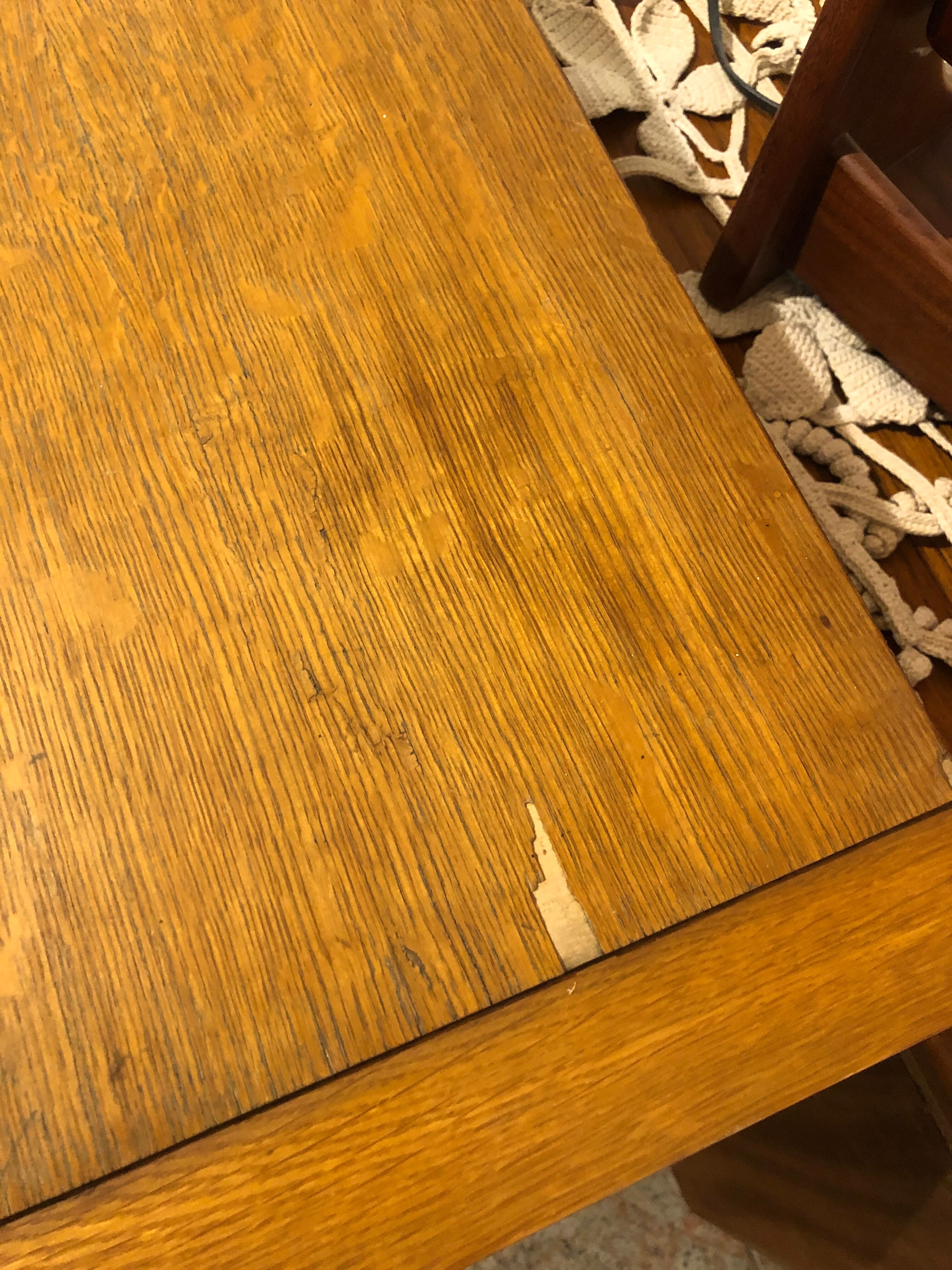 Oak buffet compass feet