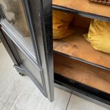 Napoleon 3 walnut window glass cabinet