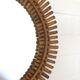 Vintage Bamboo Sunburst Wall Mirror / Mid Century Boho Decor 1970's