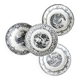 Set of 4 talking dessert plates