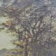 French vintage oil painting, signed Andreu. Chateau de St. Honorat