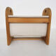 Scandinavian modern Pinewood and linnen magazine stand, Denmark 1970's