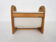Scandinavian modern Pinewood and linnen magazine stand, Denmark 1970's