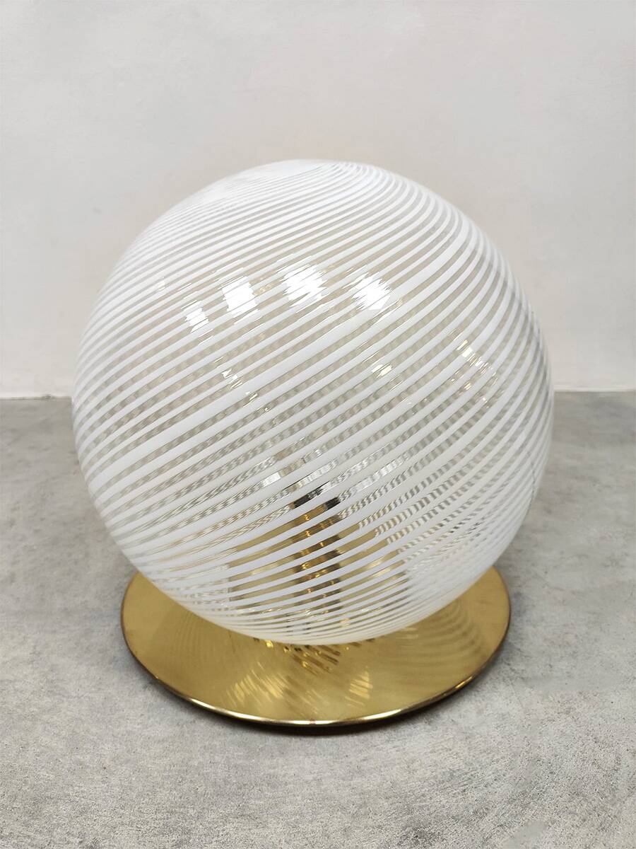 Italian design Murano glass Swirl table lamp