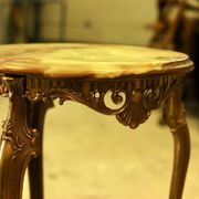 Antique gilded rococo gueridon with 2 onyx tops – Napoleon III