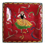 Enamel ashtray from longwy "charming round" by sylvie langet