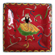 Enamel ashtray from longwy "charming round" by sylvie langet