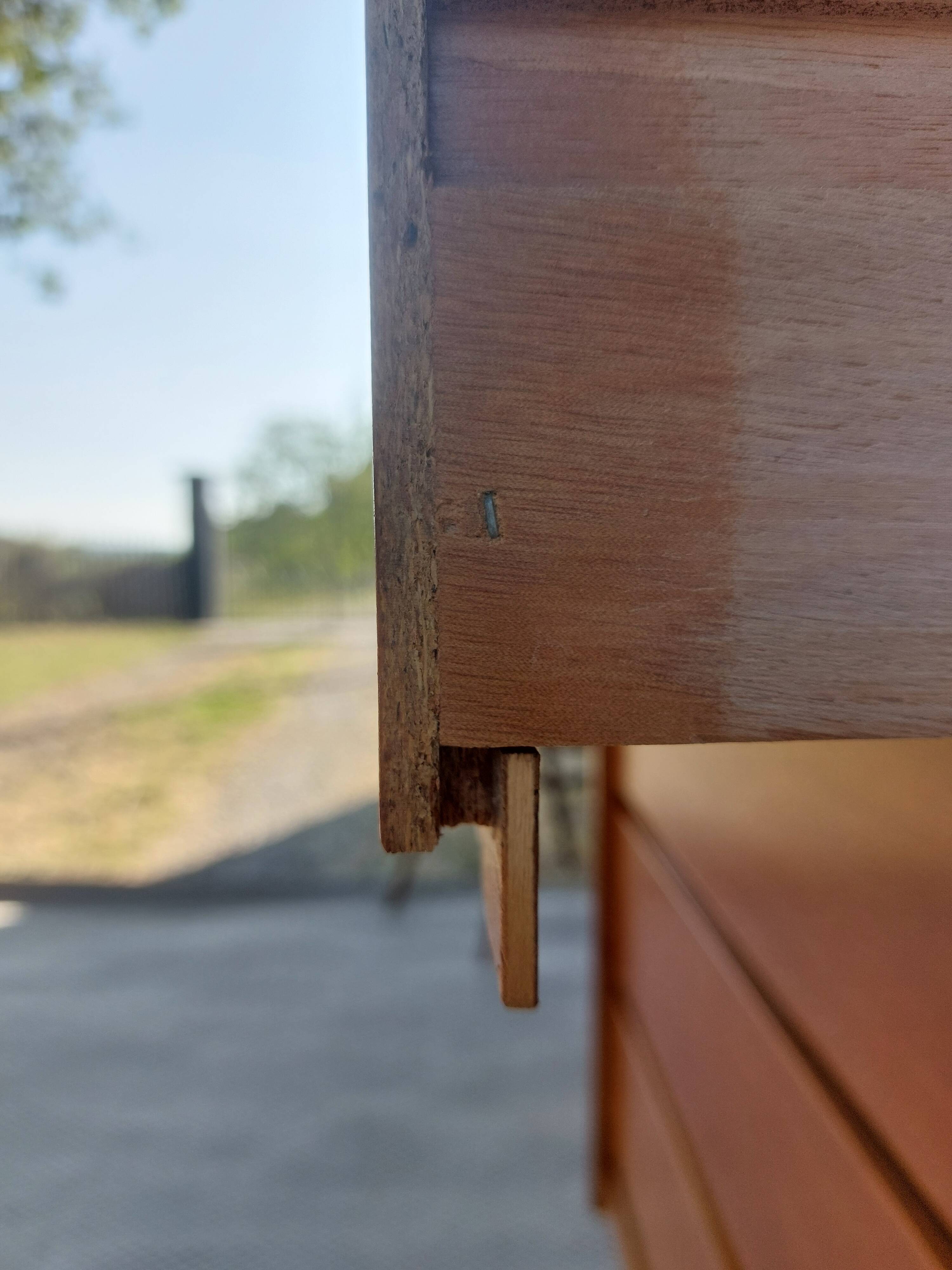 vintage chest of drawers, 60s-70s, "hidden" handles