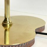Chic brass lamp with vintage clover tray